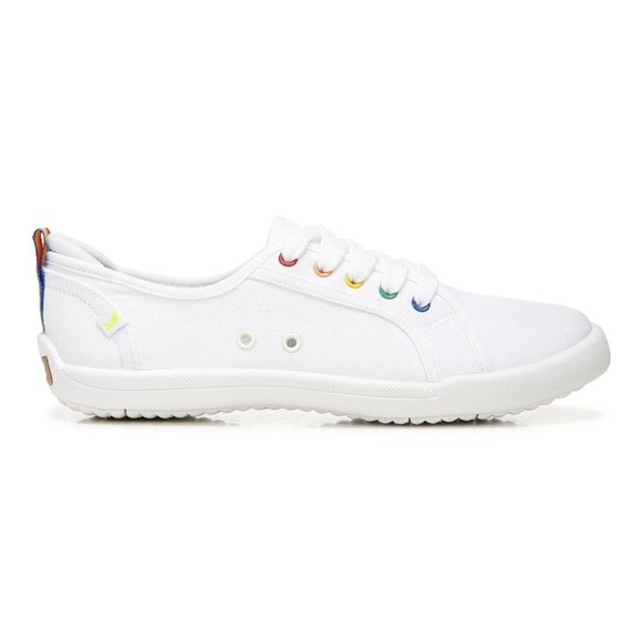 Dr. Scholl's | White w Rainbow Multicolor-Tab Jubilee Comfort Sneaker sz 8M - Picture 10 of 10
